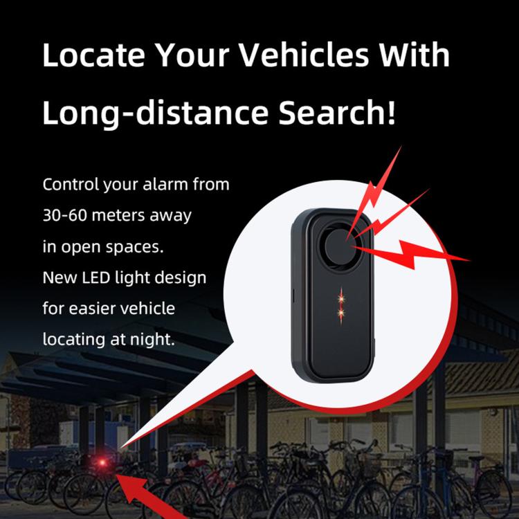 SF06R IP66 Waterproof Long-Distance Wireless Vehicle Vibration Anti-Theft Alarm