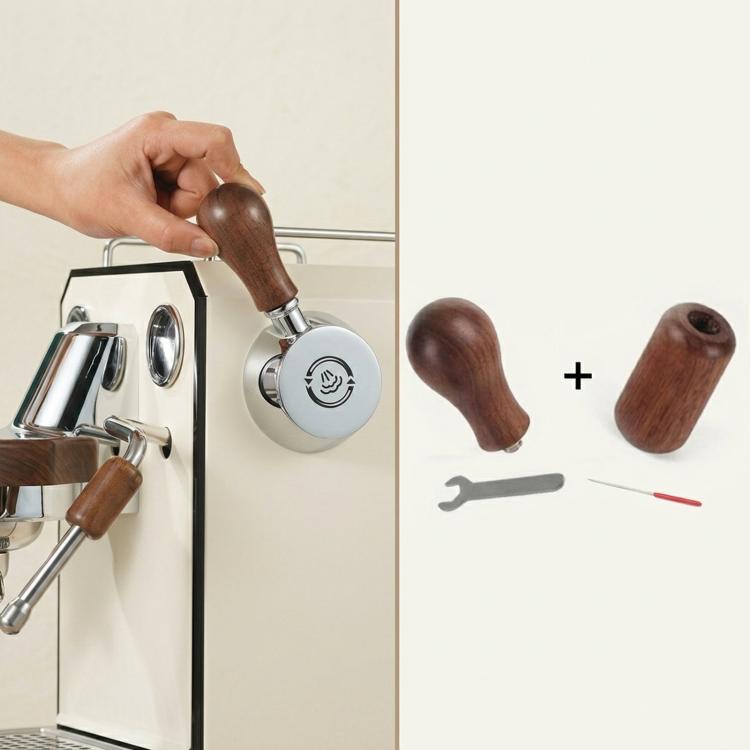 For Gemilai 3006/3145/3145B Espresso Machine Walnut Wood Modification Accessories — 2-Piece Set