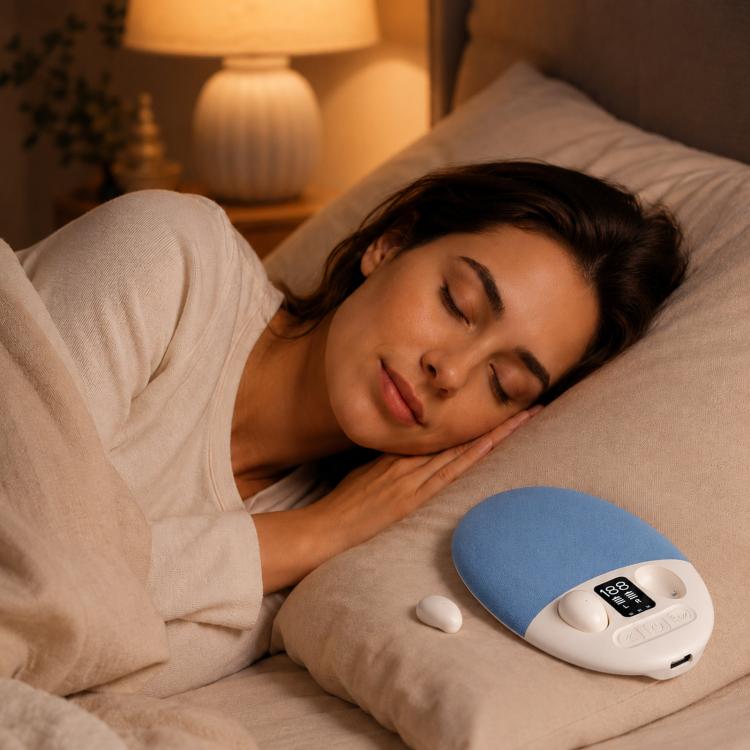 M1 Under Pillow 2 In 1 Speaker With Wireless Sleep Earbuds Bluetooth 6.0 White Noise Machine