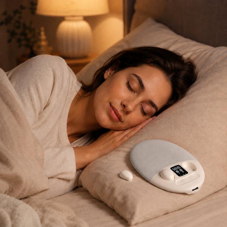 M1 Under Pillow 2 In 1 Speaker With Wireless Sleep Earbuds Bluetooth 6.0 White Noise Machine — Gray