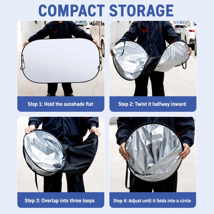 Silver Coated Car Front Windshield Sunshade Vehicle Heat Insulation Sun Shield