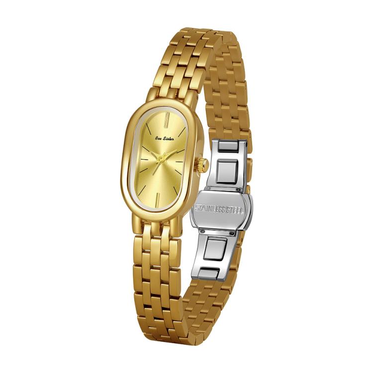 BS Bee Sister FA1905 Womens Vintage Oval Watch Quartz Dress Watch with Butterfly Clasp — Silver Grey