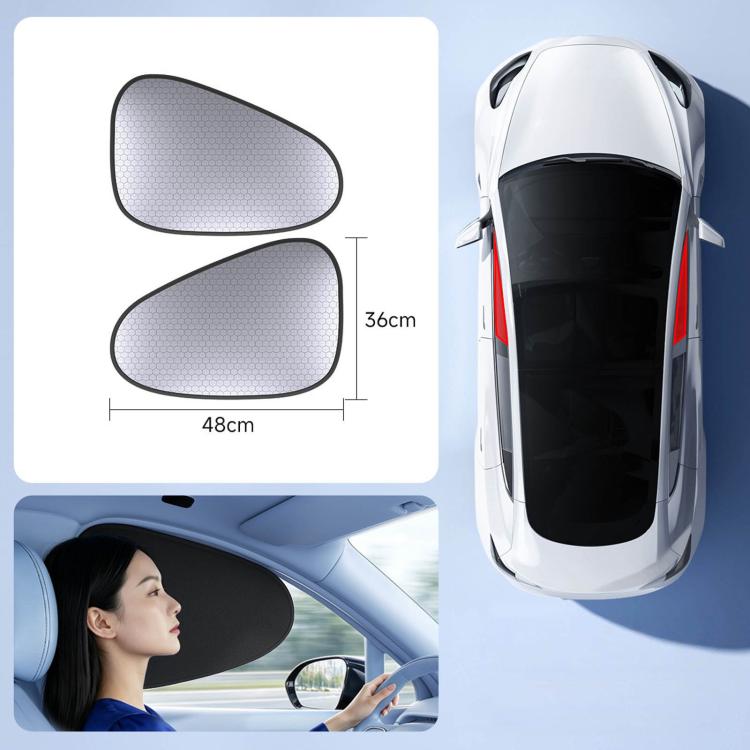 Graphene Car Window Sunshades Electrostatic Adsorption Heat Insulation Car Curtains For UV Protection — Passenger Seat