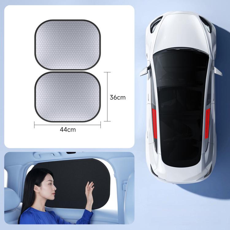 Graphene Car Window Sunshades Electrostatic Adsorption Heat Insulation Car Curtains For UV Protection — 1 Pair Front Window