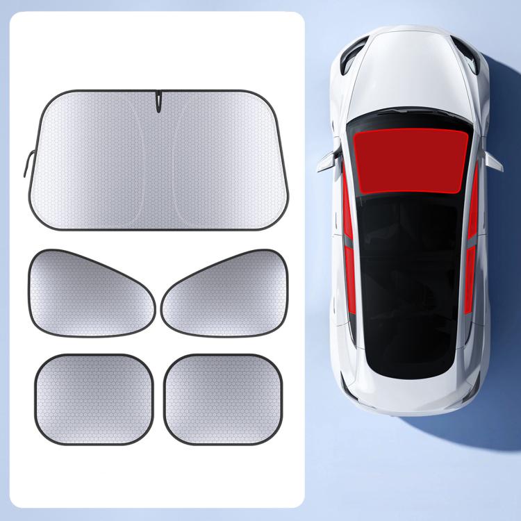 Graphene Car Window Sunshades Electrostatic Adsorption Heat Insulation Car Curtains For UV Protection — 4pcs / set
