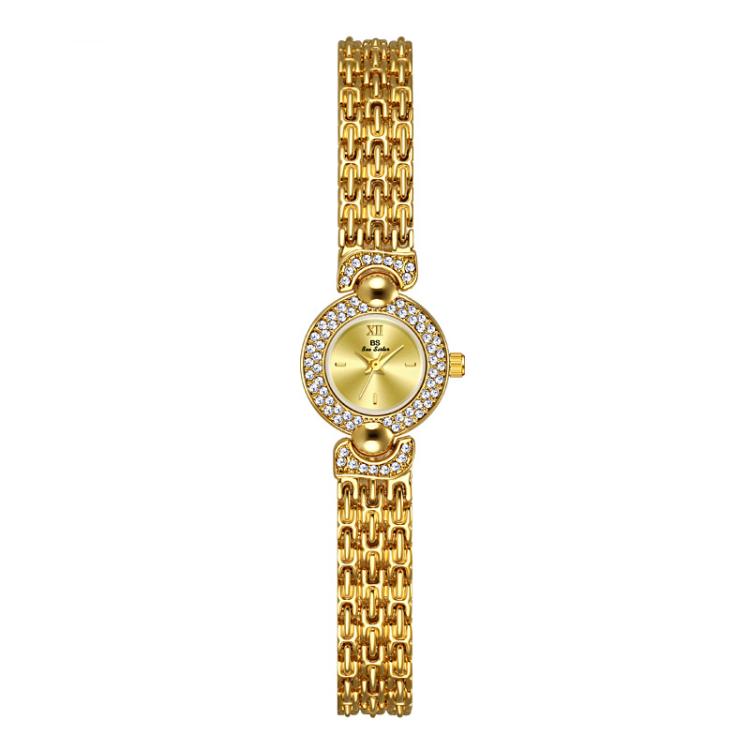 BS Bee Sister FA1841 Vintage Women Bracelet Watch Dainty Small Dial Rhinestone Quartz Dress Watch for Ladies — Silver