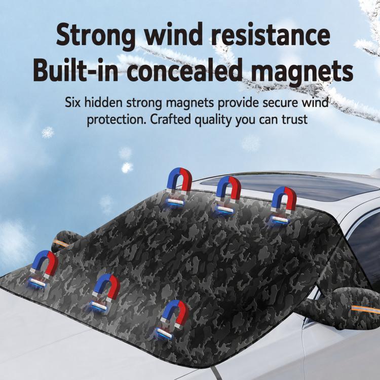 Camouflage Thickened Windproof Car Snow Shield Magnetic Windshield Snow & Sun Cover