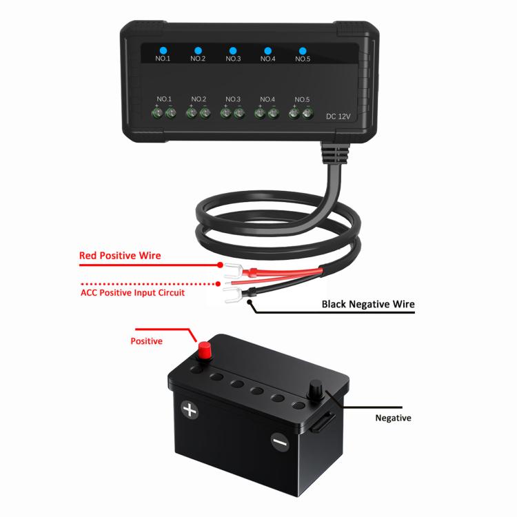 12V Universal Car Motorcycle Fuse Box Relay Kit With Quick Connector