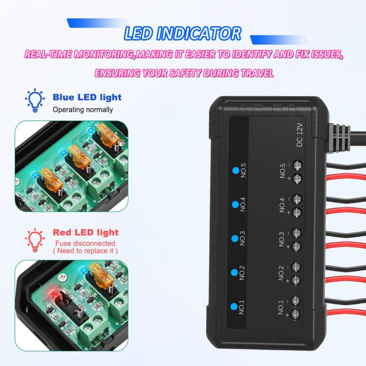 12V Universal Car Motorcycle Fuse Box Relay Kit With Quick Connector