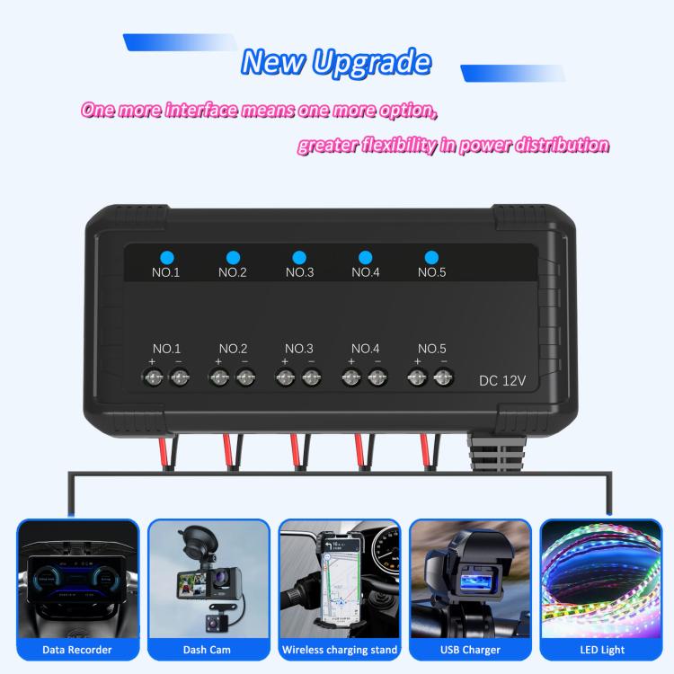 12V Universal Car Motorcycle Fuse Box Relay Kit With Quick Connector