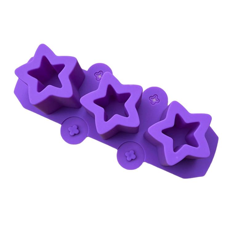 Silicone Squishy Mold 3-Cavity Star Mold For Ice Cups, Succulent & Gypsum Flower Pots — Dark Green