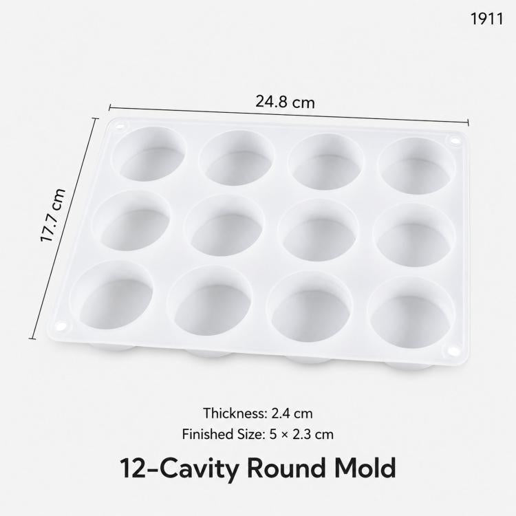 Silicone Round Mold Circle Disc Mold For Wax Seal Stamp Practice DIY Resin Craft — 6-cavity