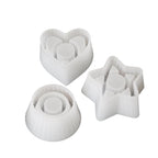 Striped Candlestick Silicone Mold Taper Candle Holder Mold for Concrete Cement Plaster — Heart