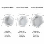 Hexagon Resin Mold Silicone Deep Epoxy Mold for Flower Preservation DIY Bookends — view 5