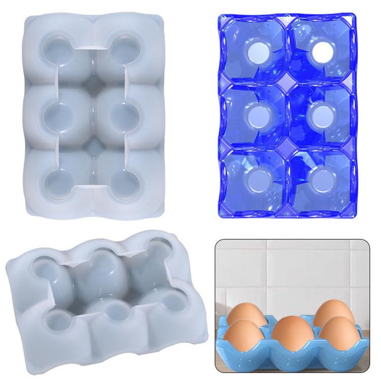 6-Cup Egg Holder Resin Mold Silicone Egg Tray Mold for Epoxy Casting — view 4