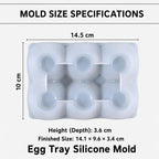 6-Cup Egg Holder Resin Mold Silicone Egg Tray Mold for Epoxy Casting — view 7