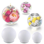 Spherical Candle Holder Resin Mold for Epoxy Casting DIY Tealight Candlestick and Flower Preservation — Large 02
