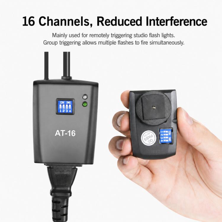 Godox AT-16 Wireless Trigger 16-Channel Flash Receiver Universal Camera Trigger
