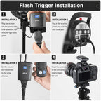 Godox AT-16 Wireless Trigger 16-Channel Flash Receiver Universal Camera Trigger