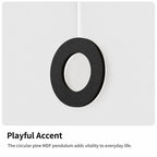 wozoom Modern Oval Wall Clock Silent Non Ticking Walnut Wood Pendulum Decorative Timepiece — view 11