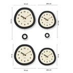 wozoom Modern Oval Wall Clock Silent Non Ticking Walnut Wood Pendulum Decorative Timepiece — view 12