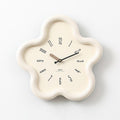 wozoom Flower Shaped Wall Clock Silent Creamy Style Decorative Clock
