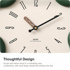 wozoom Flower Shaped Wall Clock Silent Creamy Style Decorative Clock — view 10