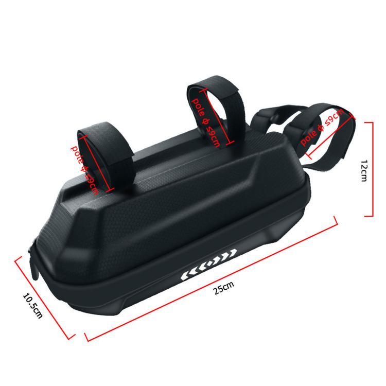 2L Waterproof Electric Scooter Handlebar Bag EVA Hard Shell Front Hanging Storage Pack for Bicycles
