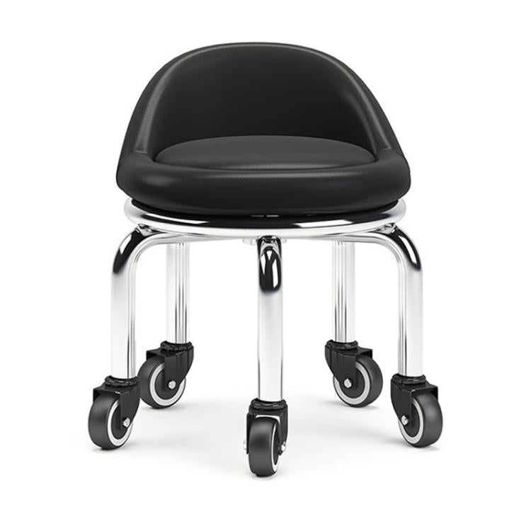 Low Rolling Stool with Wheels Small Swivel Roller Stool — 22cm Bread Bearing Wheels Gold