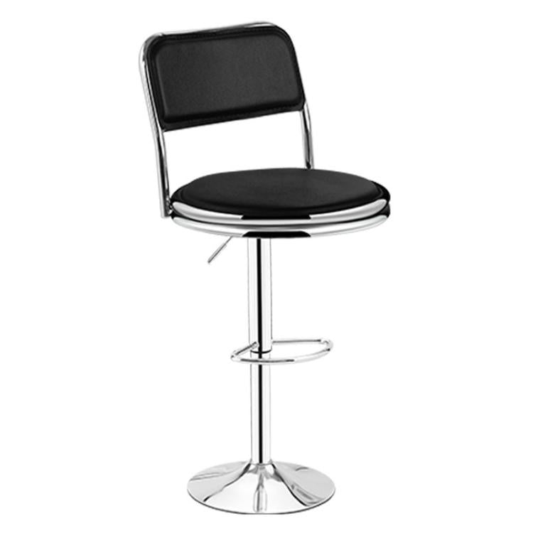 Adjustable Swivel Salon Stool Hydraulic Bar Stool With Footrest — 45-59cm Swivel Casters Blue