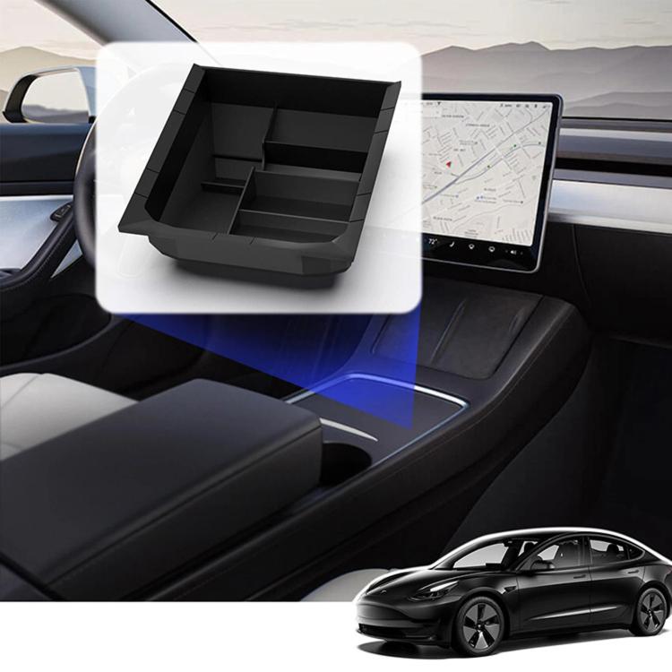 A-34 For Tesla Model 3 / Y 2024 Flocked Center Console Storage Box