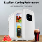 Kaijixiong Dual Core 20L Mini Digital Display Car Fridge Portable Silent Refrigerator For Car & Home Use