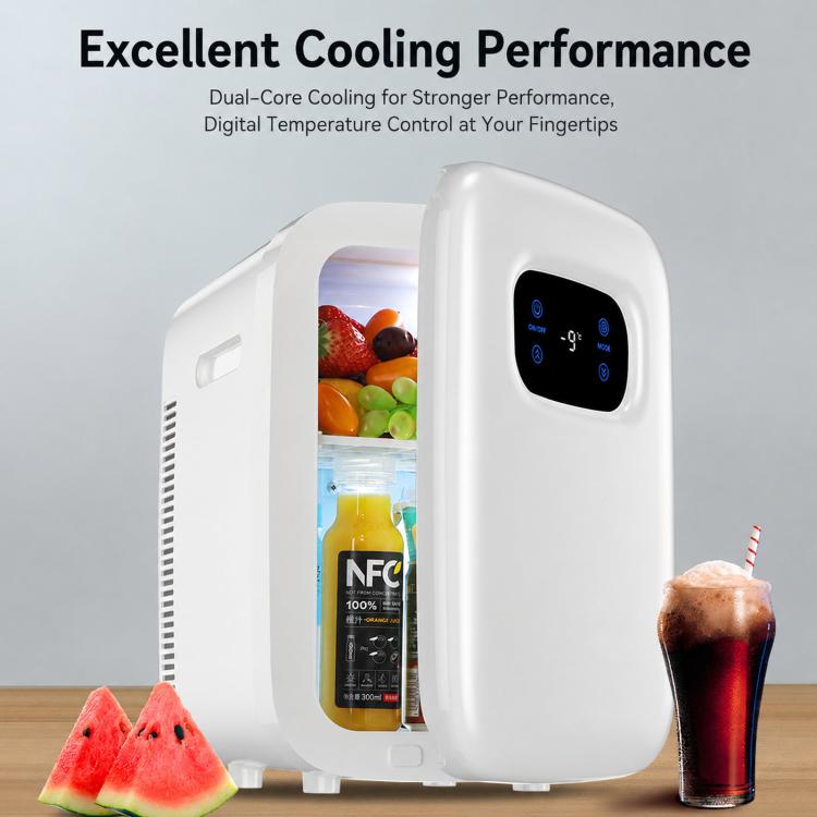 Kaijixiong Dual Core 20L Mini Digital Display Car Fridge Portable Silent Refrigerator For Car & Home Use