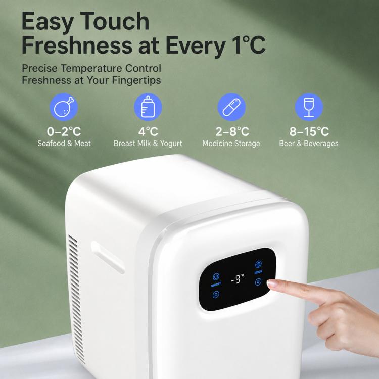 Kaijixiong Dual Core 20L Mini Digital Display Car Fridge Portable Silent Refrigerator For Car & Home Use