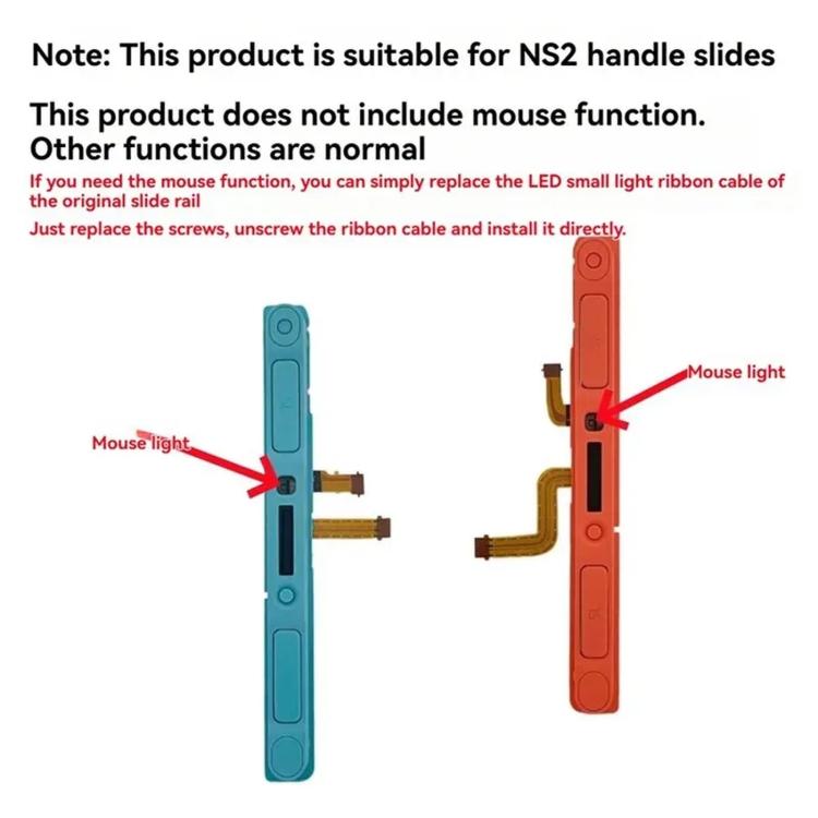 For Nintendo Switch 2 Joy-Con Controller Metal Slider Rail Replacement with Flex Cable