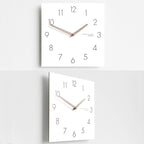 wozoom Square Wall Clock Silent Wood Hands Living Room Decorative Clocks — G 15 inch