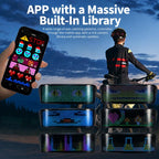 Motorcycle Helmet LED Full-Color Display Screen APP Controlled Riding Light Panel