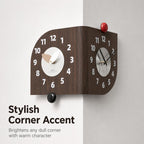 wozoom Corner Wall Clock Double Sided 90 Degree Wrap Around Quartz Clock — view 9