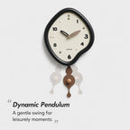 wozoom Irregular Pendulum Wall Clock Silent Quartz Clock For Living Room Decor — view 6