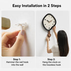 wozoom Irregular Pendulum Wall Clock Silent Quartz Clock For Living Room Decor — view 9