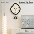 wozoom Irregular Pendulum Wall Clock Silent Quartz Clock For Living Room Decor — view 10