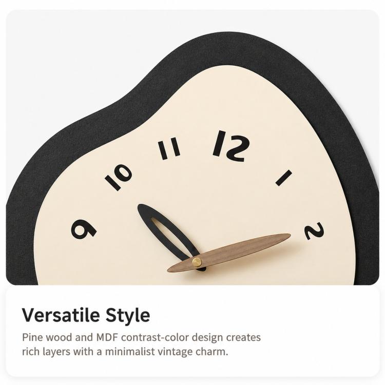 wozoom Irregular Pendulum Wall Clock Silent Quartz Clock For Living Room Decor — view 16