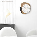 wozoom Modern Wall Clock Silent Wooden Living Room Decorative Clock — view 7