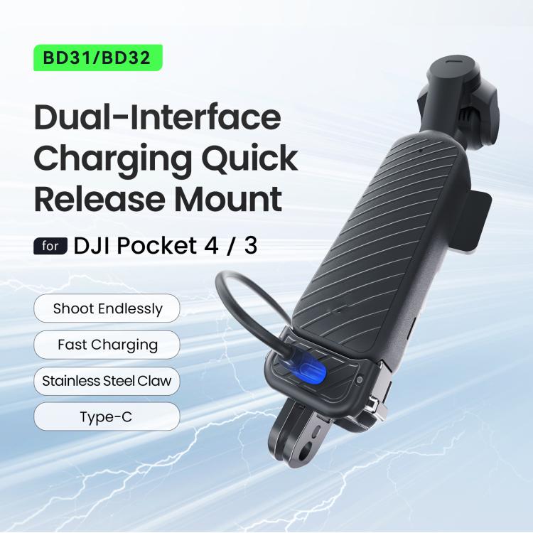 aMagisn Dual-Interface Quick Release Mount for DJI Pocket 4 / 3