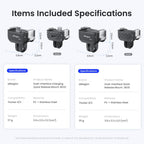 aMagisn Dual-Interface Quick Release Mount for DJI Pocket 4 / 3
