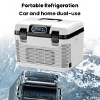 15L Mini Digital Display Car Fridge Dual Use Cooling & Warming Cooler US Plug