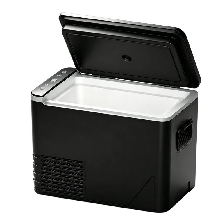 5.6L Compressor Cooling Car Fridge Large Capacity Silent Vehicle Refrigerator — White