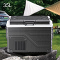 Portable Compressor Car Fridge Dual Temperature Control Vehicle Refrigerator With Wheels