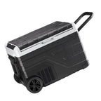 Portable Compressor Car Fridge Dual Temperature Control Vehicle Refrigerator With Wheels