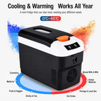 10L Mini Digital Temperature Control Car Fridge Cooling Refrigerator For Drinks Medicine Fruits & Cosmetics US Plug